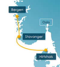 Hirtshals - Stavanger - Bergen